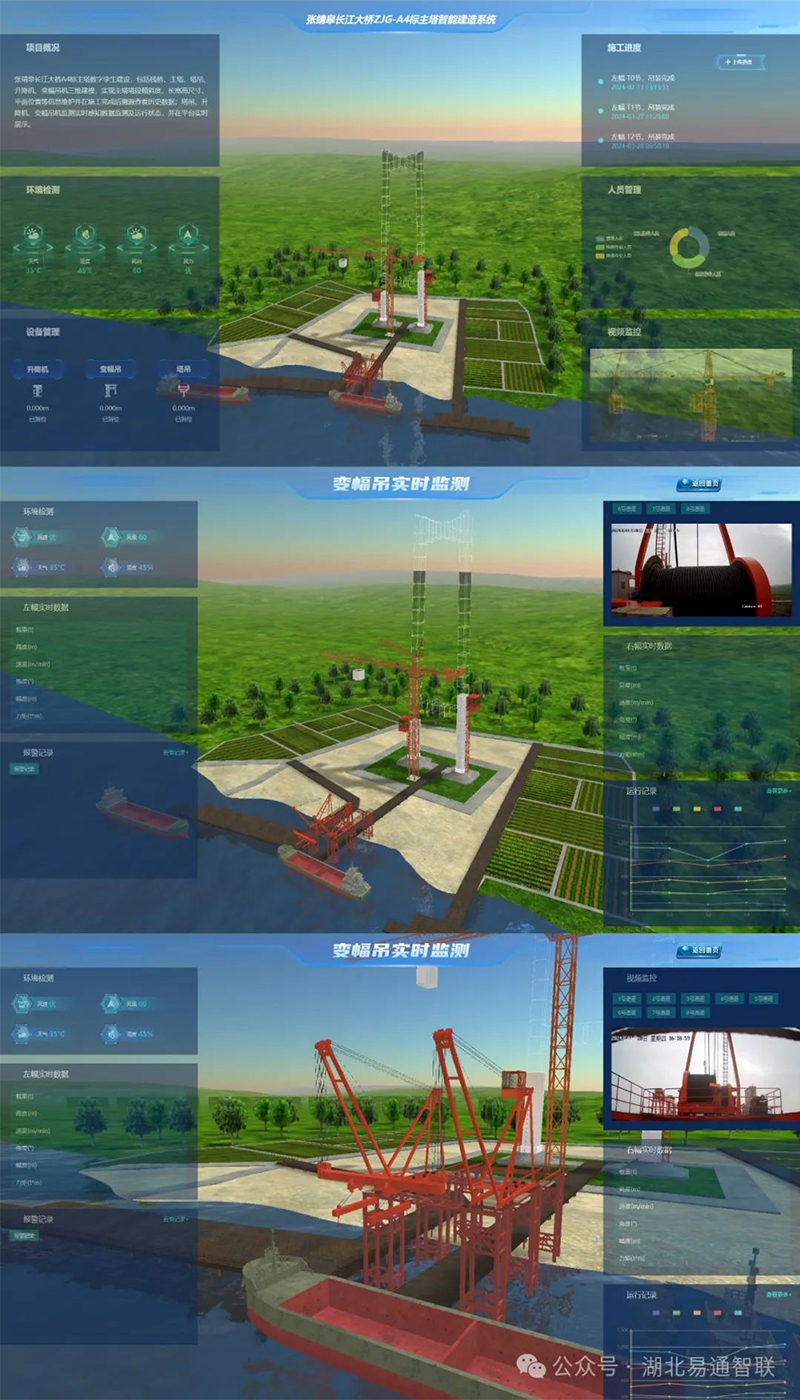 張靖皋長江大橋A4標(biāo)主塔數(shù)字孿生平臺